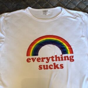 Everything sucks t shirt. Medium